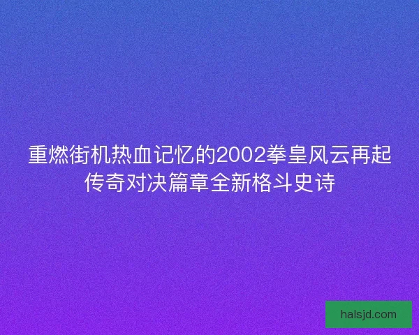 重燃街机热血记忆的2002拳皇风云再起传奇对决篇章全新格斗史诗